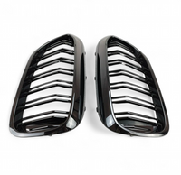 Gloss black BMW 5 Series G30 kidney grille - studio packshot 2 - Becquet Voiture