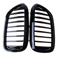 Gloss black BMW 5 Series G30 kidney grille - studio packshot - Becquet Voiture
