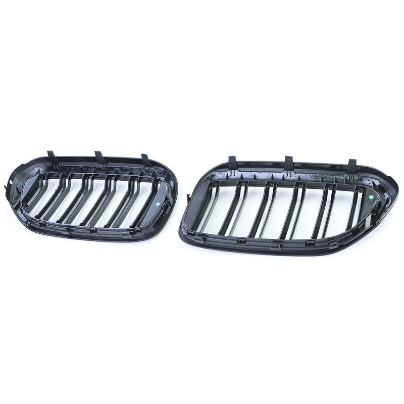 Gloss black BMW 5 Series G30 kidney grille - top view 2 - Becquet Voiture