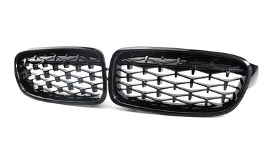 Calandre BMW Série 5 G30 noir diamant - vue de profil - Becquet Voiture