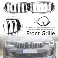 Calandre BMW Série 6 G32 Double Lamelles Noir 2020-2025 - installé sur véhicule - Becquet Voiture