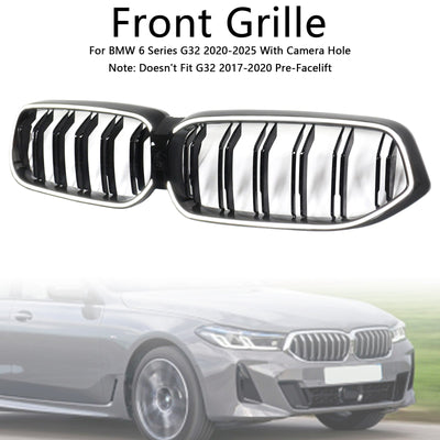 Calandre BMW Série 6 G32 Double Lamelles Noir 2020-2025 - vue arrière - Becquet Voiture