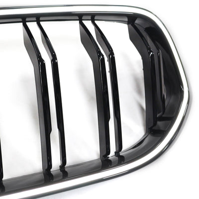 Calandre BMW Série 6 G32 Double Lamelles Noir 2020-2025 - vue de dessus - Becquet Voiture
