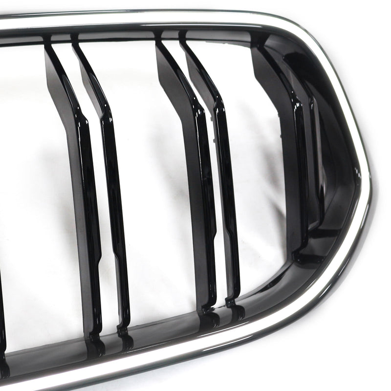 Calandre BMW Série 6 G32 Double Lamelles Noir 2020-2025 - vue de dessus - Becquet Voiture