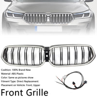 Calandre BMW Série 6 G32 Double Lamelles Noir 2020-2025 - vue de profil - Becquet Voiture