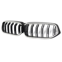 Calandre BMW Série 6 G32 Double Lamelles Noir 2020-2025 - vue de trois-quarts 2 - Becquet Voiture
