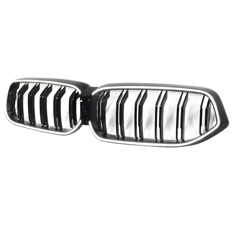 Calandre BMW Série 6 G32 Double Lamelles Noir 2020-2025 - vue de trois-quarts 2 - Becquet Voiture