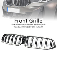 Calandre BMW Série 6 G32 Double Lamelles Noir 2020-2025 - vue de trois-quarts - Becquet Voiture