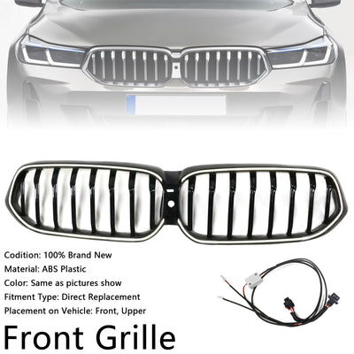 Calandre BMW Série 6 G32 Noir Brillant 2020-2025 - vue de profil - Becquet Voiture