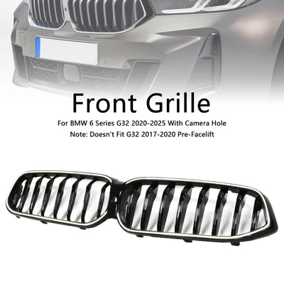 Calandre BMW Série 6 G32 Noir Brillant 2020-2025 - vue de trois-quarts - Becquet Voiture