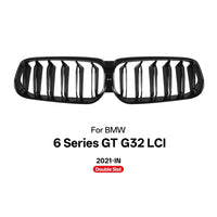 Calandre BMW Série 6 GT G32 LCI Double Lamelle 2021 - détail du montage - Becquet Voiture