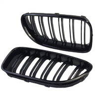 Gloss black BMW 6 Series M6 kidney grille - fitted on vehicle - Becquet Voiture
