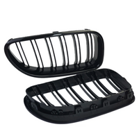 Gloss black BMW 6 Series M6 kidney grille - three-quarter view - Becquet Voiture