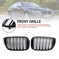 Calandre BMW Série 7 G11 G12 2 Lamelles Noir 2015-2019 - installé sur véhicule - Becquet Voiture