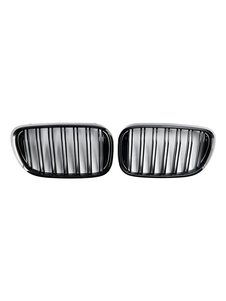 Calandre BMW Série 7 G11 G12 2 Lamelles Noir 2015-2019 - vue de trois-quarts 2 - Becquet Voiture