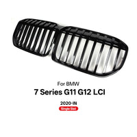Calandre BMW Série 7 G11 G12 LCI 2020+ Noir Brillant - détail du montage - Becquet Voiture