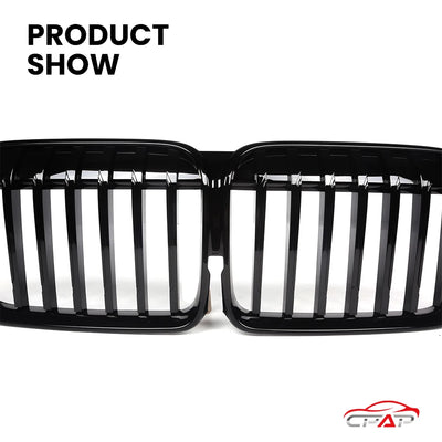 Calandre BMW Série 7 G11 G12 LCI 2020+ Noir Brillant - packshot studio - Becquet Voiture