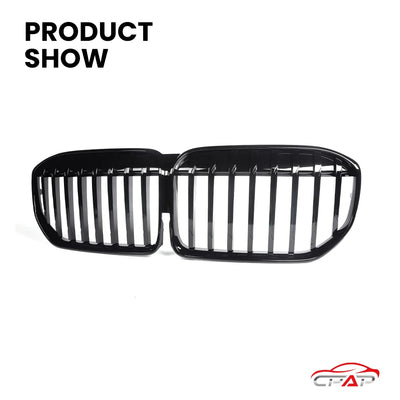 Calandre BMW Série 7 G11 G12 LCI 2020+ Noir Brillant - vue de profil - Becquet Voiture