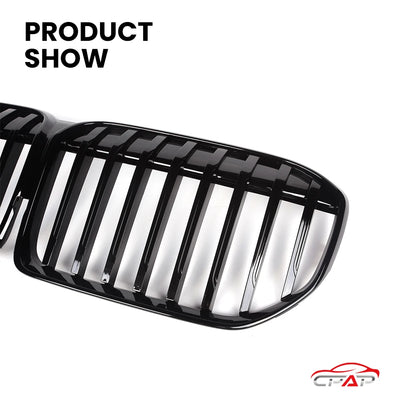 Calandre BMW Série 7 G11 G12 LCI 2020+ Noir Brillant - vue de trois-quarts - Becquet Voiture