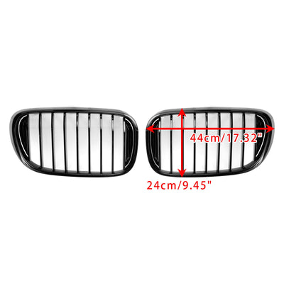 Calandre BMW Série 7 G11 G12 Noir Brillant 2016-2018 - vue rapprochée - Becquet Voiture