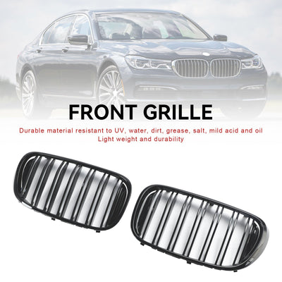 Calandre BMW Série 7 G11 G12 Pré-LCI Noir Brillant 2015-2019 - installé sur véhicule - Becquet Voiture