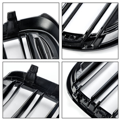 Calandre BMW Série 7 G11 G12 Pré-LCI Noir Brillant 2015-2019 - vue de trois-quarts 2 - Becquet Voiture