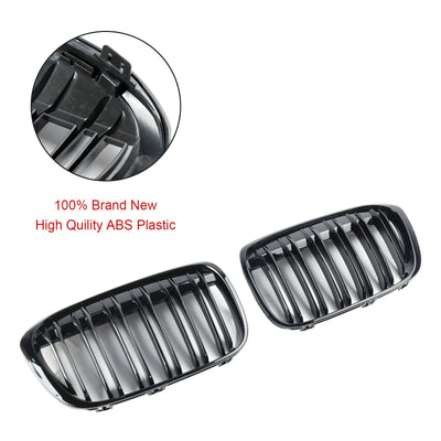 Calandre BMW X1 F48 F49 Noir Brillant 2016-2019 2P - détail du montage - Becquet Voiture