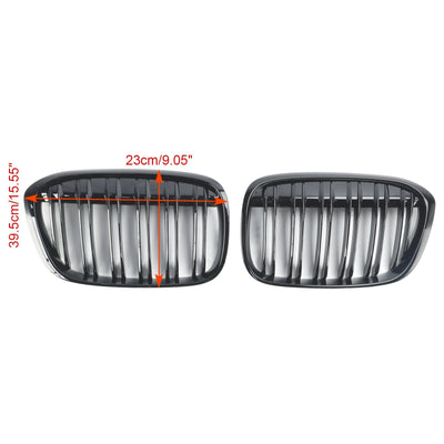 Calandre BMW X1 F48 F49 Noir Brillant 2016-2019 2P - vue rapprochée - Becquet Voiture