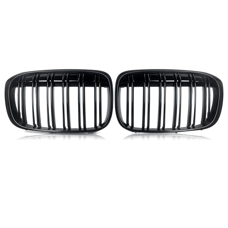 Kühlergrill BMW X1 F48 glänzend schwarz - Vorderansicht - Becquet Voiture