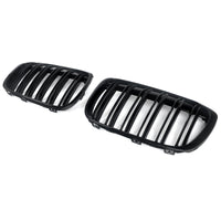 Kühlergrill BMW X1 F48 glänzend schwarz - Dreiviertelansicht - Becquet Voiture