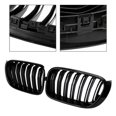 Calandre BMW X3 F25 X4 F26 2014-2017 Noir Brillant - détail du montage - Becquet Voiture