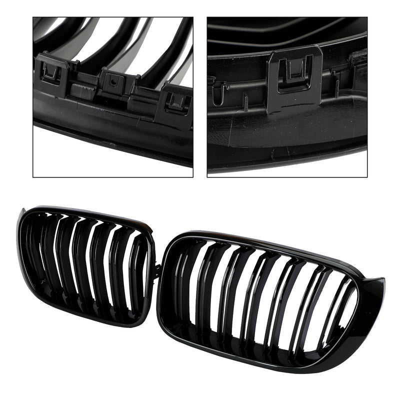 Gloss Black Kidney Grille for BMW X3 F25 / X4 F26 2014–2017 - fitting detail - Becquet Voiture