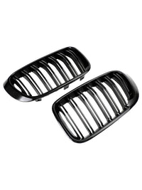 Gloss Black Kidney Grille for BMW X3 F25 / X4 F26 2014–2017 - studio packshot 2 - Becquet Voiture