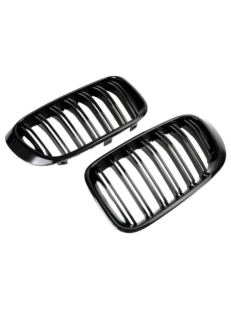 Gloss Black Kidney Grille for BMW X3 F25 / X4 F26 2014–2017 - studio packshot 2 - Becquet Voiture