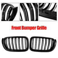 Gloss Black Kidney Grille for BMW X3 F25 / X4 F26 2014–2017 - studio packshot - Becquet Voiture