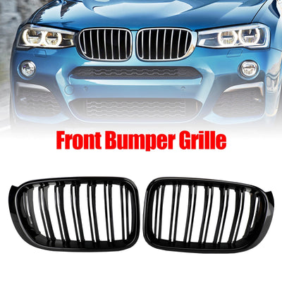Calandre BMW X3 F25 X4 F26 2014-2017 Noir Brillant - vue arrière - Becquet Voiture