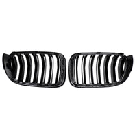 Gloss Black Kidney Grille for BMW X3 F25 / X4 F26 2014–2017 - top view - Becquet Voiture