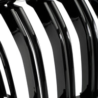 Gloss Black Kidney Grille for BMW X3 F25 / X4 F26 2014–2017 - front view 2 - Becquet Voiture