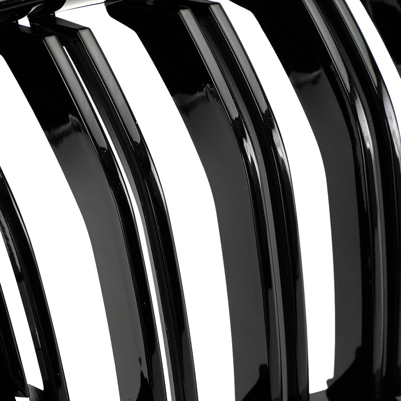 Gloss Black Kidney Grille for BMW X3 F25 / X4 F26 2014–2017 - front view 2 - Becquet Voiture