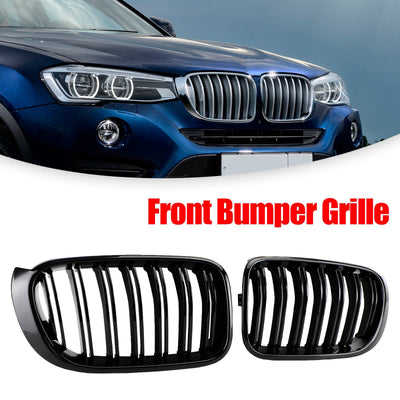 Calandre BMW X3 F25 X4 F26 2014-2017 Noir Brillant - vue de profil - Becquet Voiture