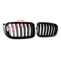Gloss Black Kidney Grille for BMW X3 F25 / X4 F26 2014–2017 - close-up view - Becquet Voiture