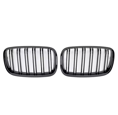 Calandre BMW X5 E70 noir brillant - vue de face - Becquet Voiture