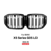 Calandre BMW X5 G05 LCI 2024 Noir Brillant - détail du montage - Becquet Voiture