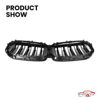 Calandre BMW X5 G05 LCI 2024 Noir Brillant - installé sur véhicule - Becquet Voiture