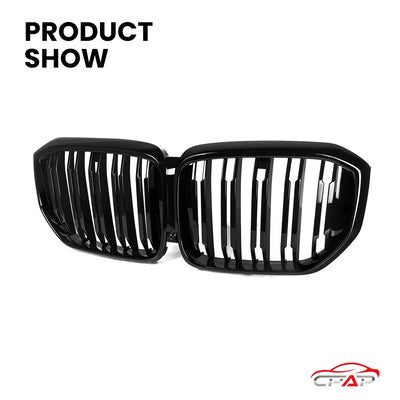Calandre BMW X5 G05 LCI 2024 Noir Brillant - vue de profil - Becquet Voiture