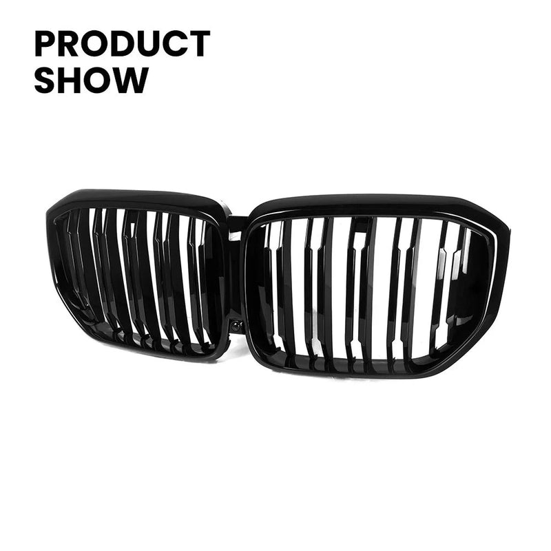Calandre BMW X5 G05 LCI 2024 Noir Brillant - vue de profil - Becquet Voiture