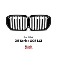 Calandre BMW X5 G05 LCI 2024 Noir Brillant - vue rapprochée - Becquet Voiture