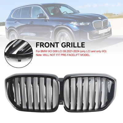Calandre BMW X5 G05 LCI Ligne Unique Noir Brillant 2024 - installé sur véhicule - Becquet Voiture