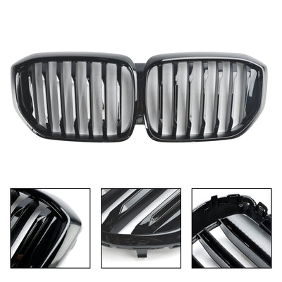 Calandre BMW X5 G05 LCI Ligne Unique Noir Brillant 2024 - packshot studio - Becquet Voiture