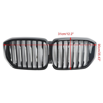 Calandre BMW X5 G05 LCI Ligne Unique Noir Brillant 2024 - vue rapprochée - Becquet Voiture